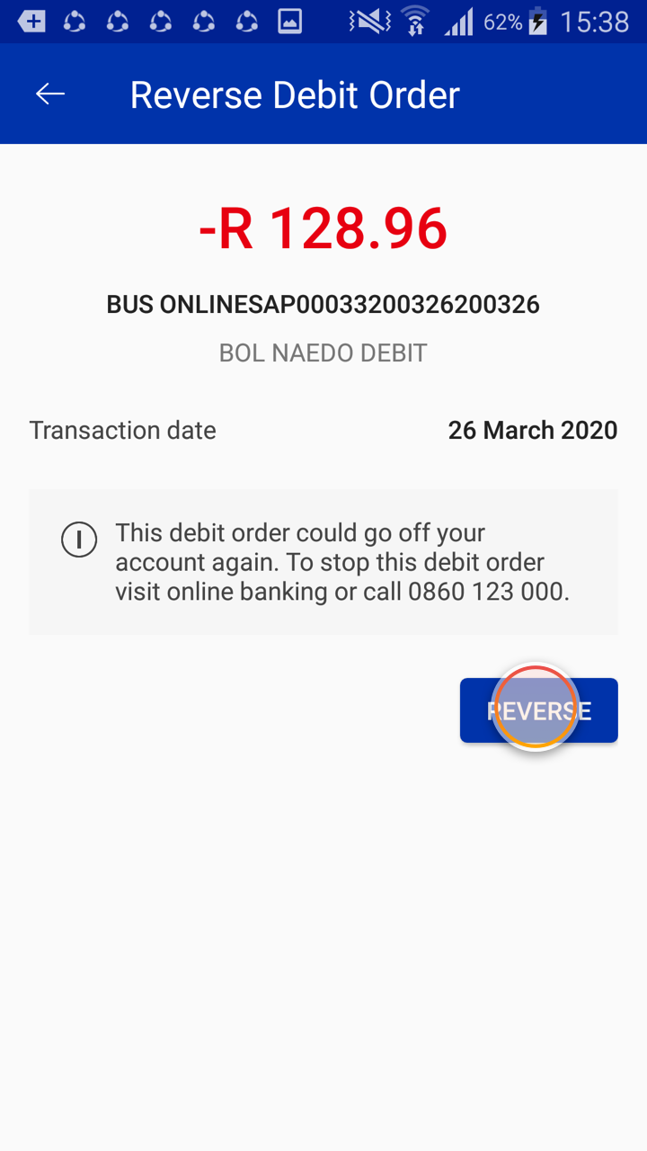 How to reverse a debit order Standard Bank