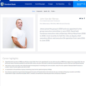 Profile Leadership page - Content Tile